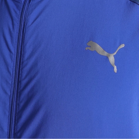 🆕Puma | Run FAV AOP Woven Jacket Royal Sapphire Blue & Green Mens Size Large - Picture 6 of 15